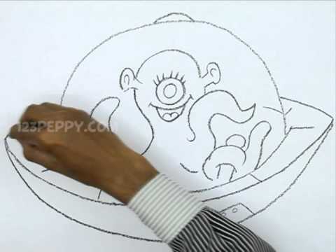 480x360 How To Draw An Alien In Spaceship