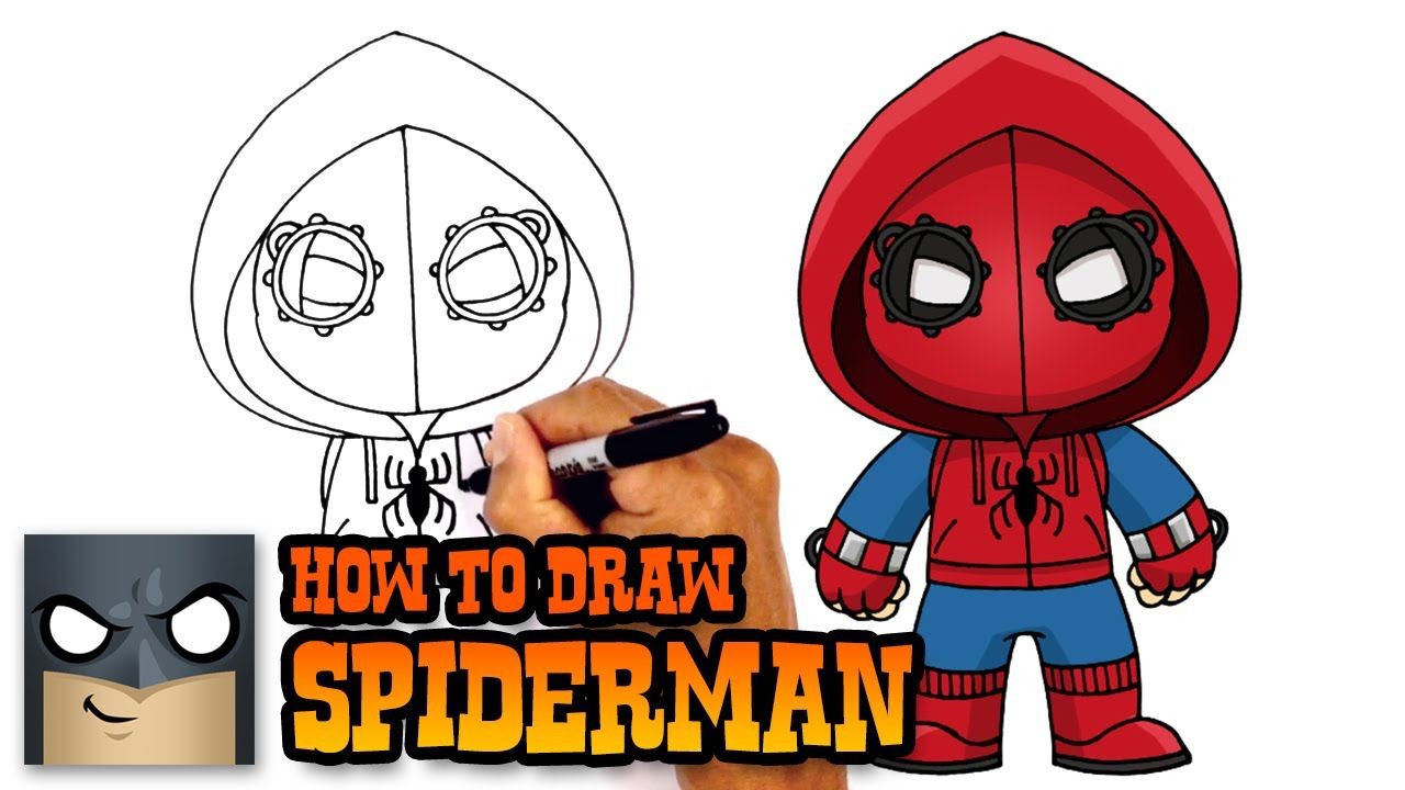1280x720 How To Draw Spiderman Homecoming Drawing Tutorial Art