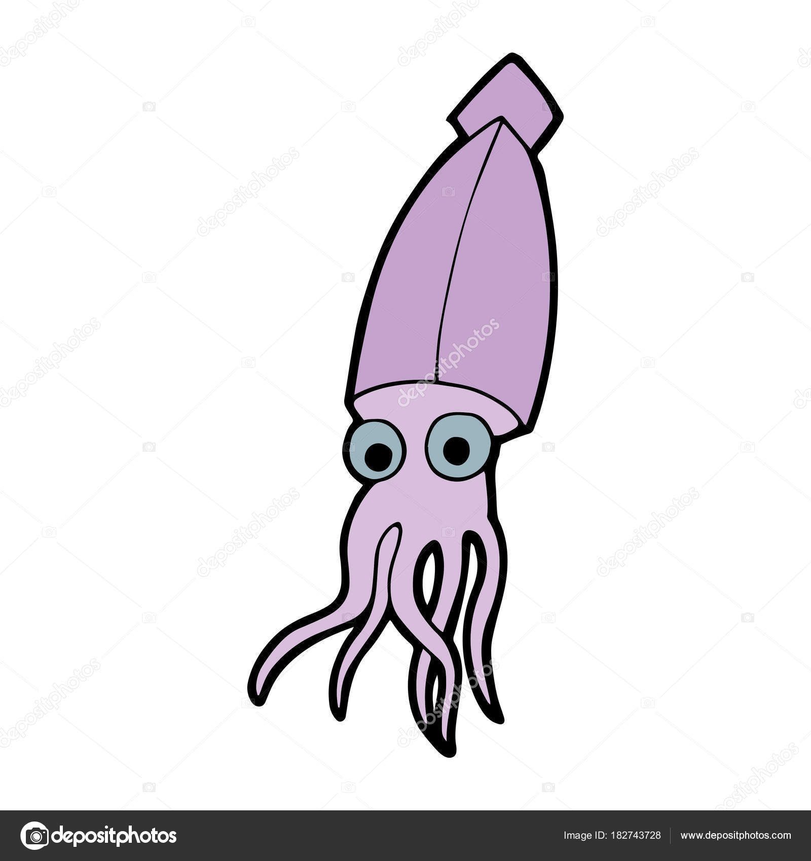 1600x1700 Cute Cartoon Squid White Background Childrens Prints Shirt Color