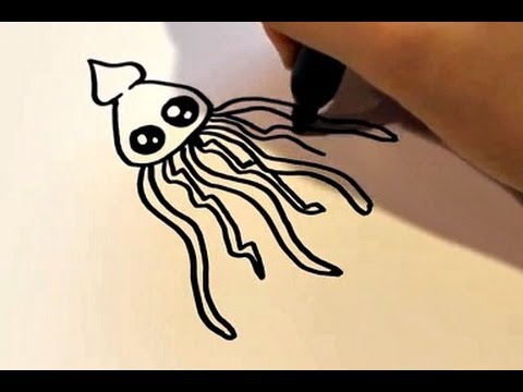 480x360 How To Draw A Cartoon Squid