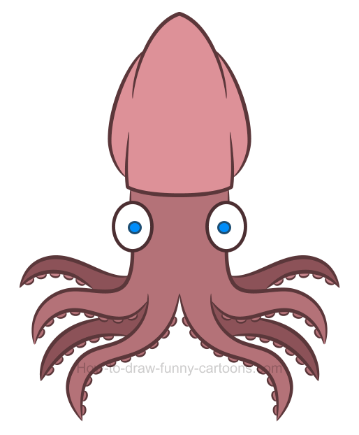 514x622 To Draw A Squid Clipart