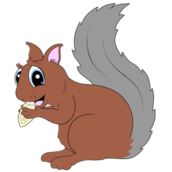 250x250 Cartoon Squirrel Step By Step Drawing Lesson
