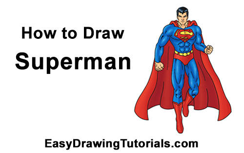 500x315 How To Draw Superman (Full Body)