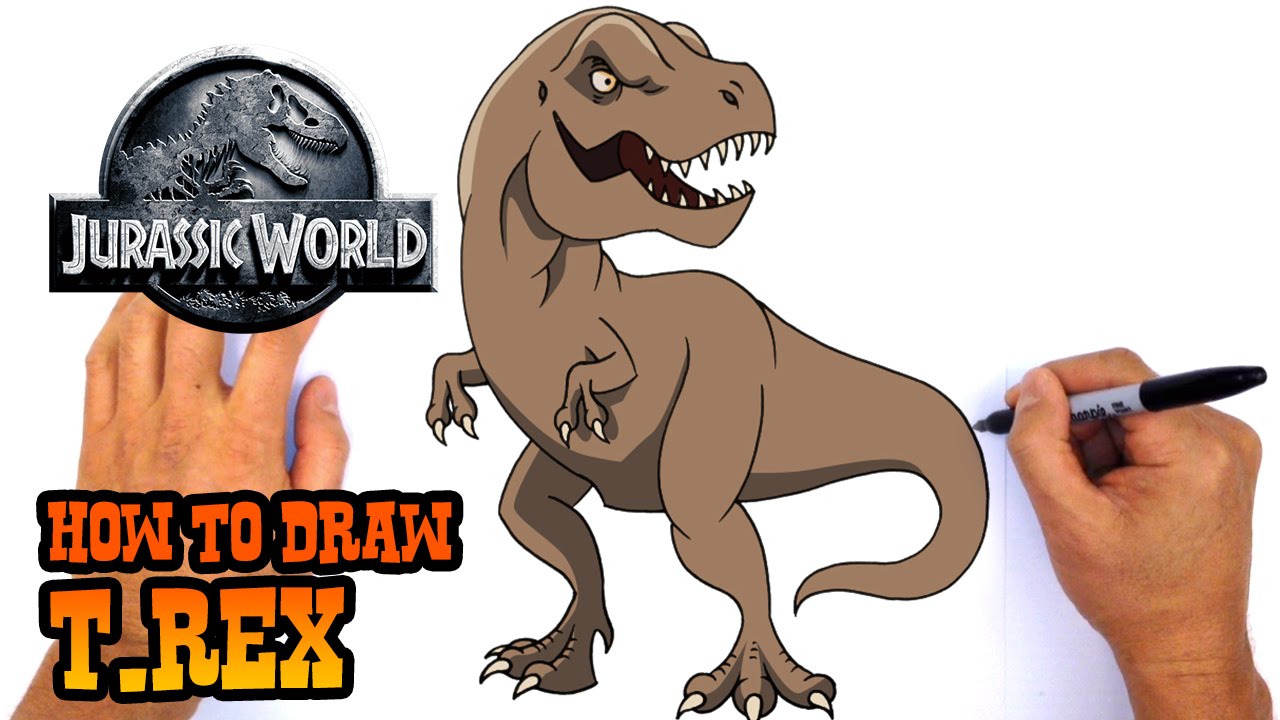 1280x720 How To Draw T Rex Jurassic World