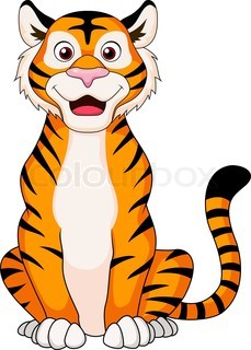 229x320 Cute Tiger Cartoon Sitting Tattoos ) Tigers