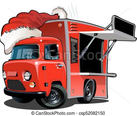 450x381 Cartoon Food Truck Isolated On White Background. Available