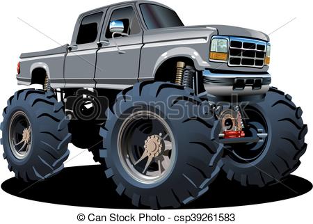 450x322 Cartoon Monster Truck. Available Eps 10 Separated By Groups