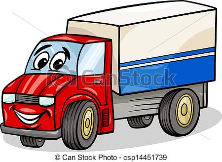 450x328 Funny Truck Car Cartoon Illustration. Cartoon Illustration