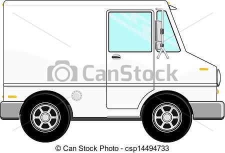 450x306 Small Cargo Truck Cartoon. Illustration Of Small Cargo Truck
