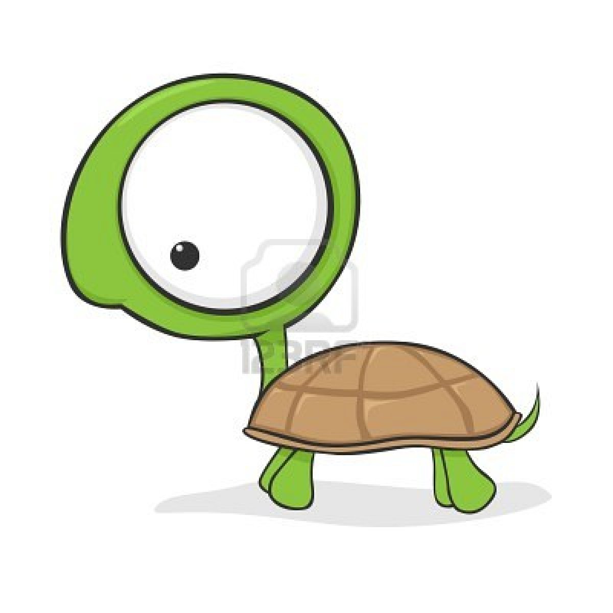 1200x1200 Cute Cartoon Turtle With Huge Eyes Stock Photo Illustrations