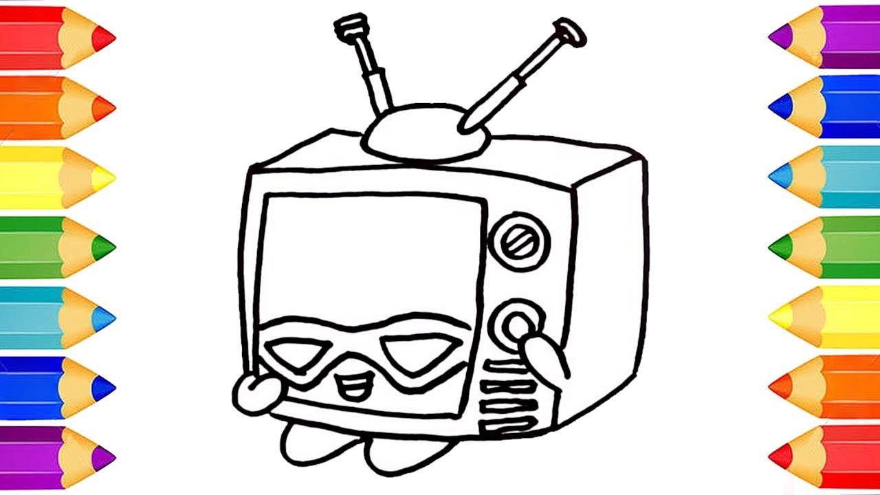 1280x720 Cartoon Tv Drawing And Coloring Kids How To Draw