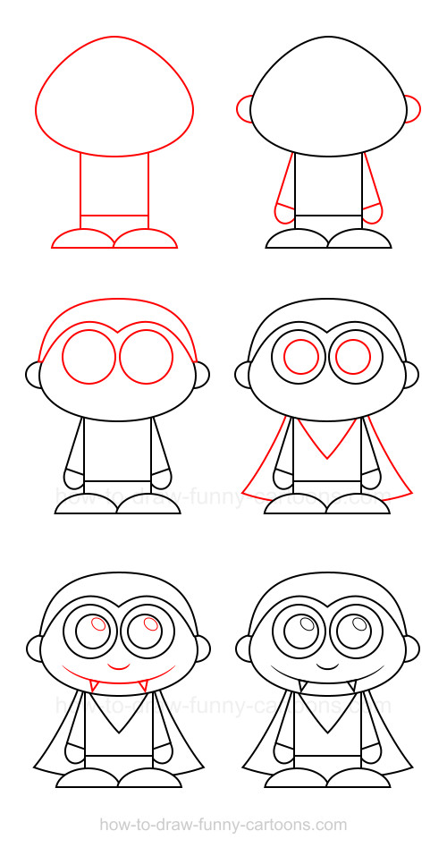 500x957 How To Draw A Vampire Creatures, Earth And Doodles