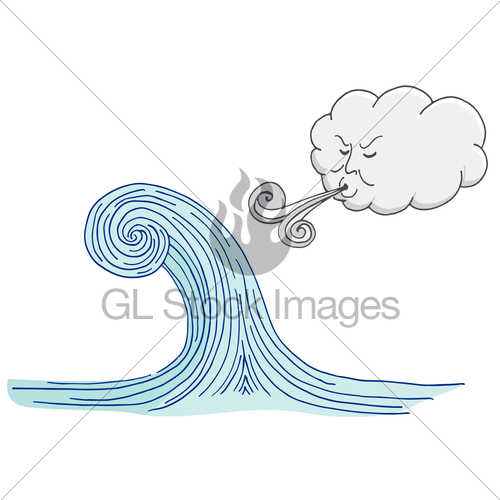 500x500 Cloud Blowing Windy Tidal Wave Cartoon Gl Stock Images