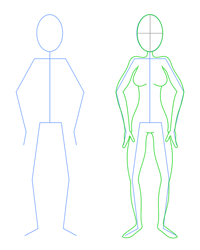 200x250 Woman Step By Step Drawing Lesson