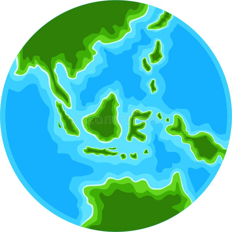 800x800 Cute Globe Postcard With Cute Cartoon Earth Globe Vector