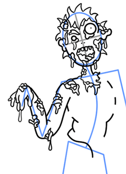 260x358 Cartoon Zombie Step By Step Drawing Lesson