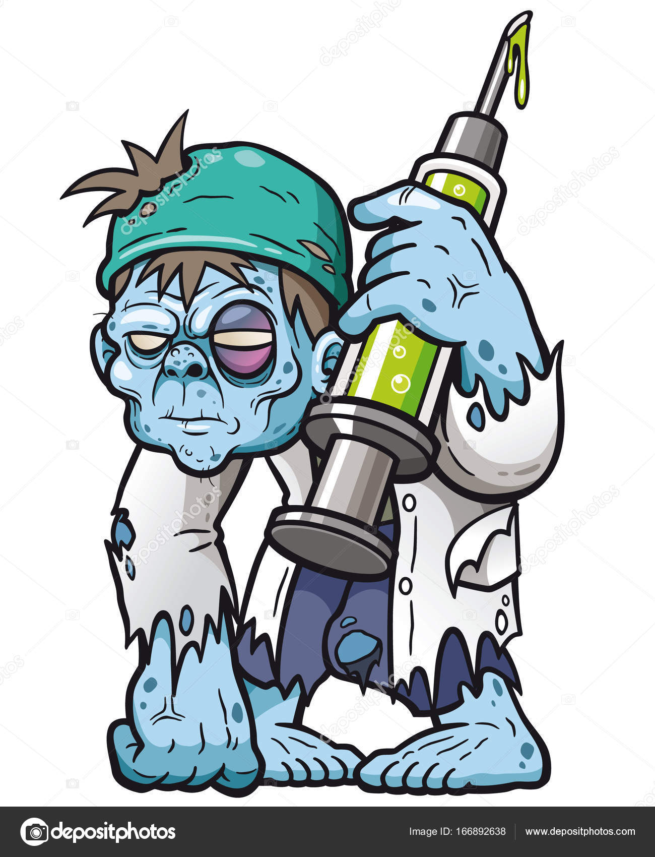 1300x1700 Cartoon Zombie Doctor Stock Vector Sararoom