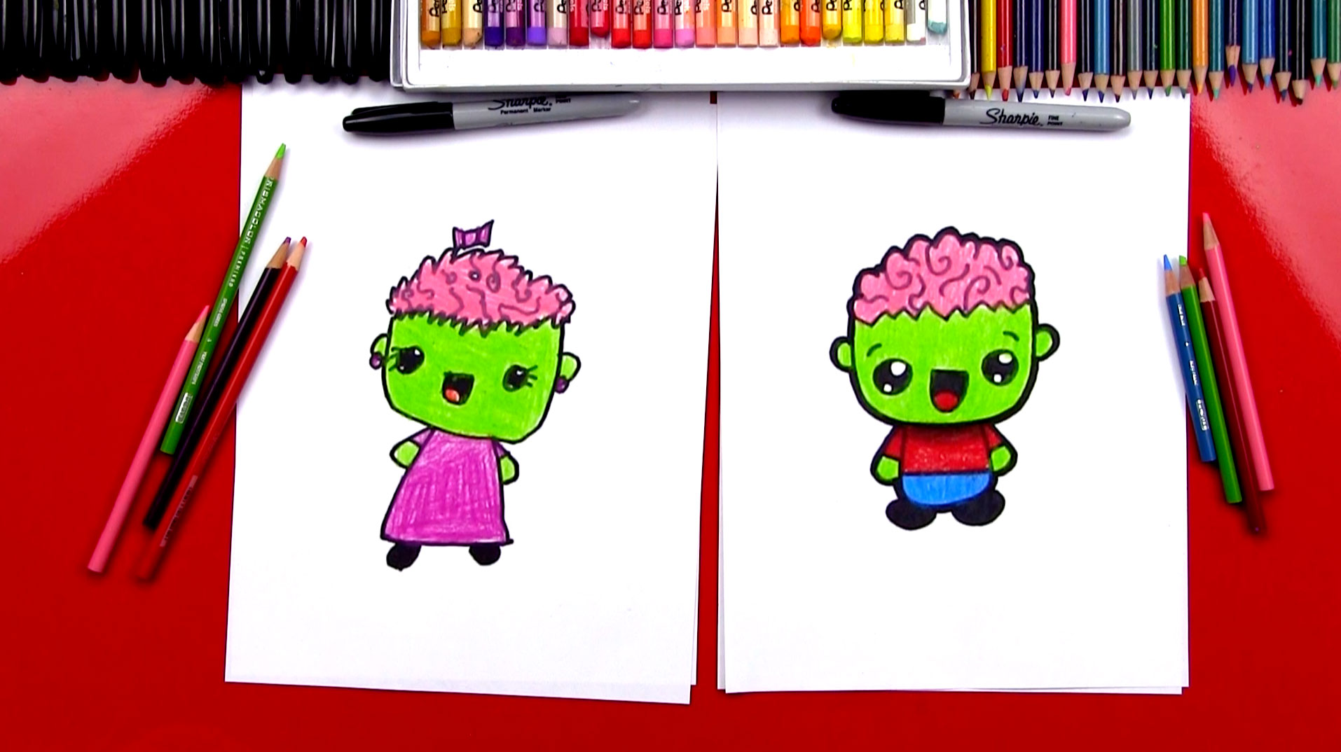 1914x1074 How To Draw A Cartoon Zombie