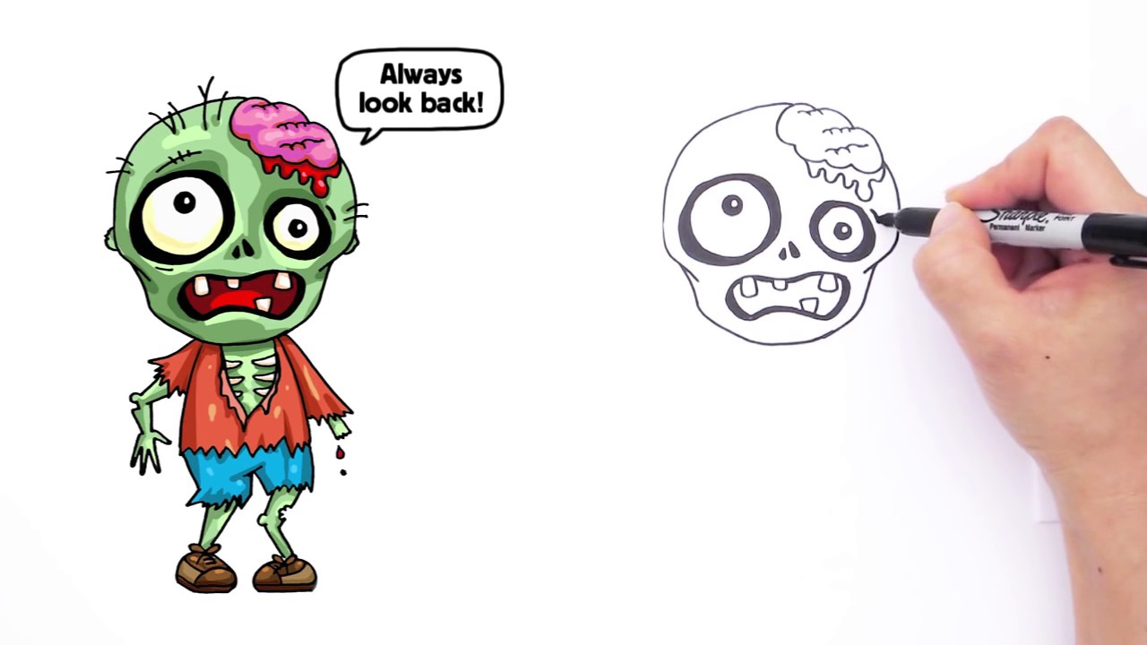 Cartoon Zombie Drawing at GetDrawings | Free download