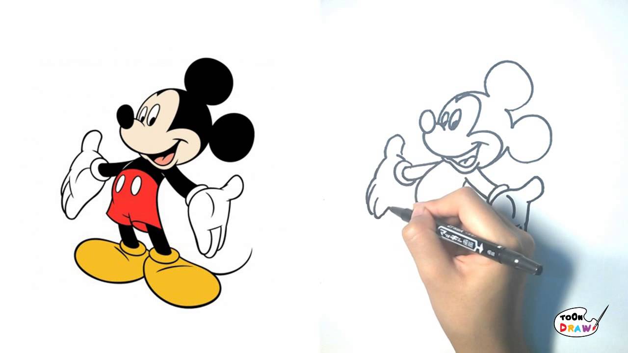 1280x720 Mickey Mouse 0 How To Drawmickey Mouse Cartoon Drawing