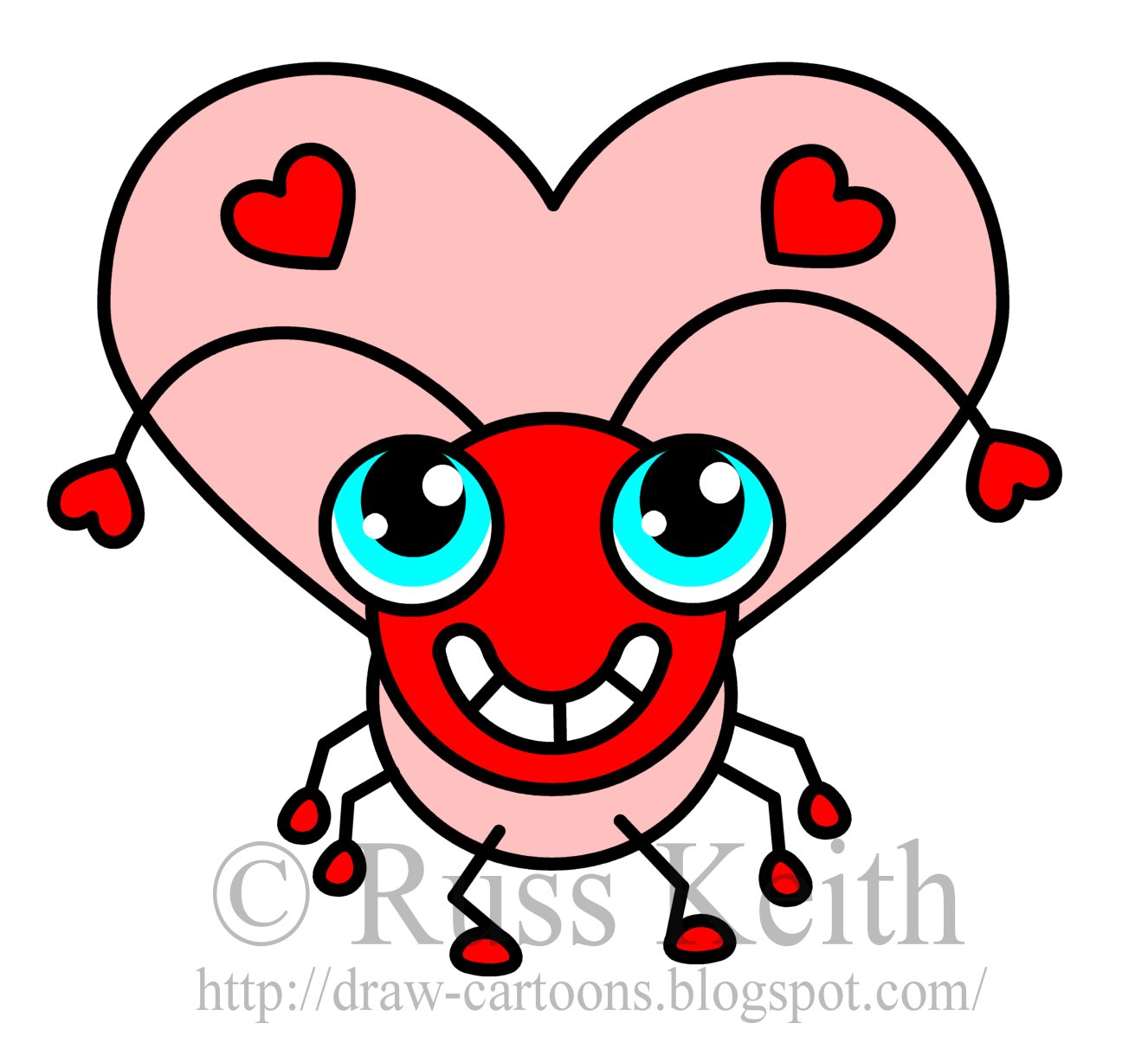 1326x1212 How To Draw Cartoons Love Bug