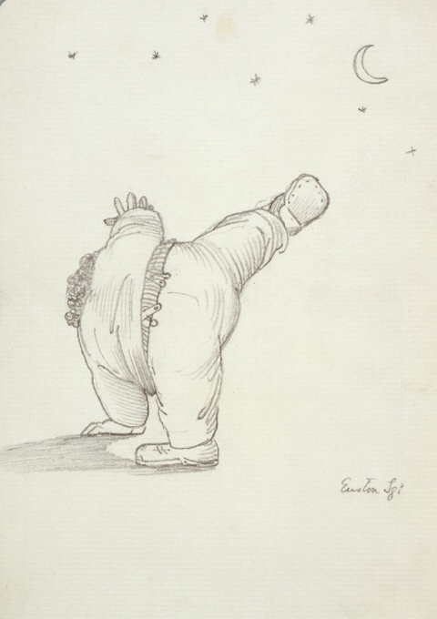 480x680 William Morris Performing A Cartwheel, Viewed From Behind By Moon