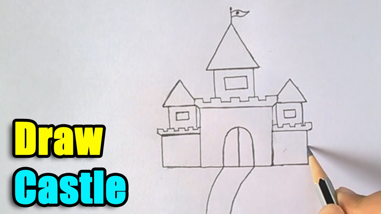1280x720 How To Draw Castle For Kids