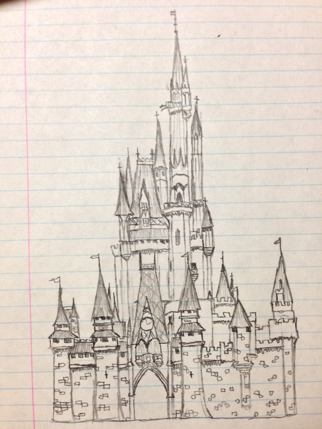 1125x1500 Cinderella Castle Drawing Cinderella Castle Sketch