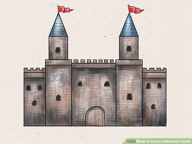 728x546 How To Draw A Medieval Castle 9 Steps (With Pictures)