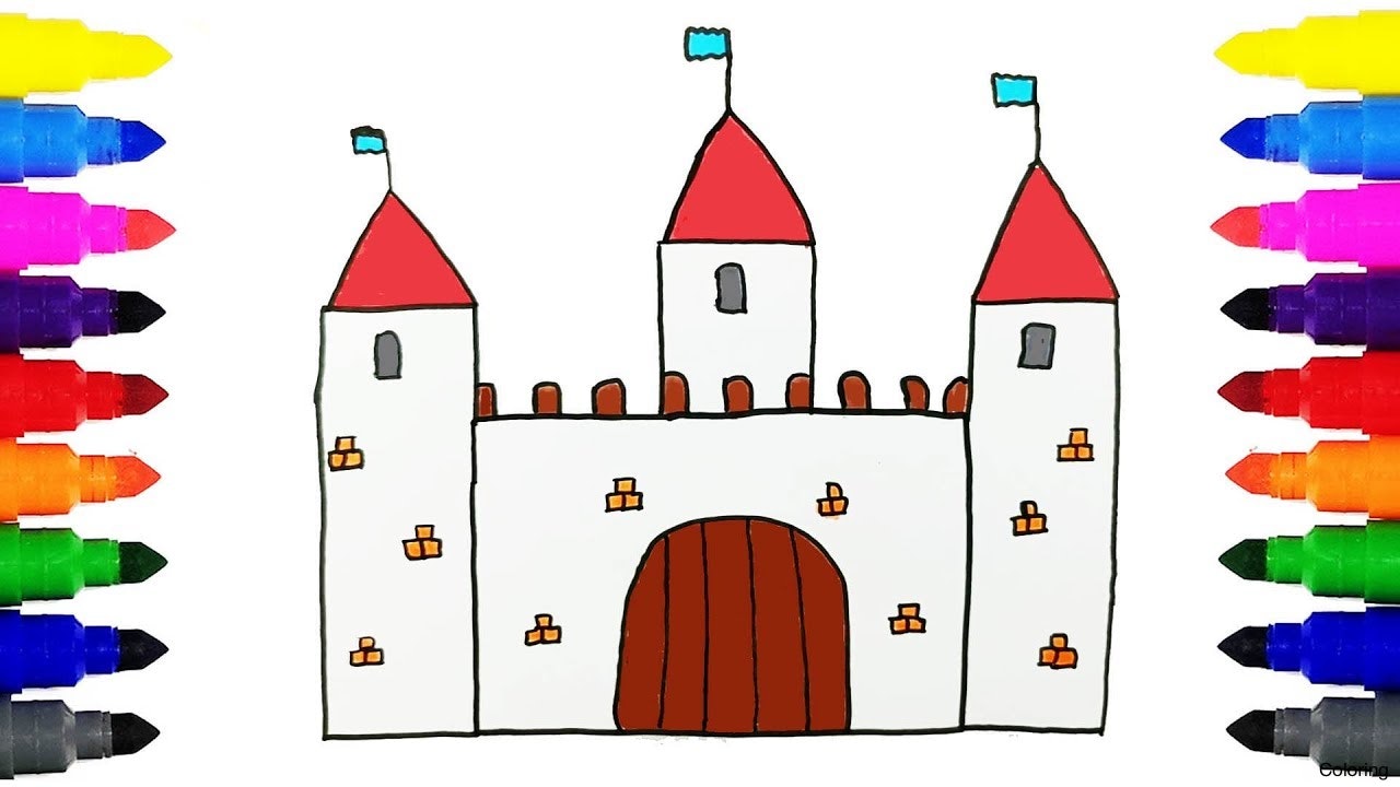 1280x720 Halloween D1 81astle Castle For Kids Coloring Page Printable Free