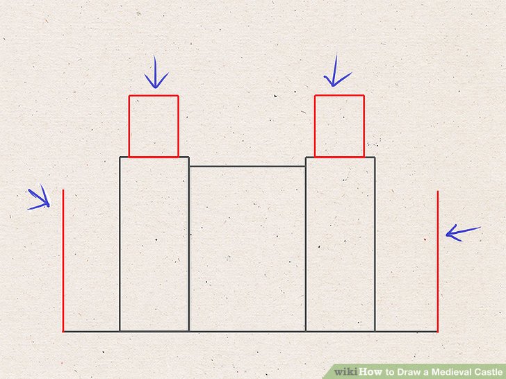 728x546 How To Draw A Medieval Castle 9 Steps (With Pictures)