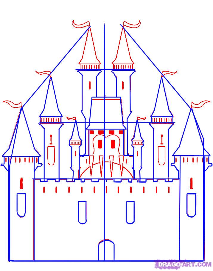 715x908 How To Draw A Castle Step 4 Tammy Castles