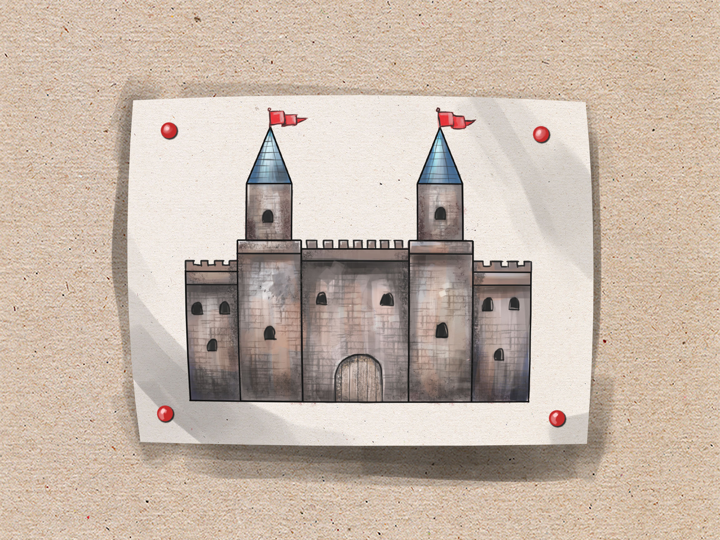 2304x1728 How To Draw A Medieval Castle 9 Steps (With Pictures)