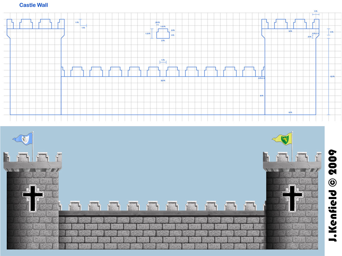 1153x863 Castle Wall Design By Jkenfield