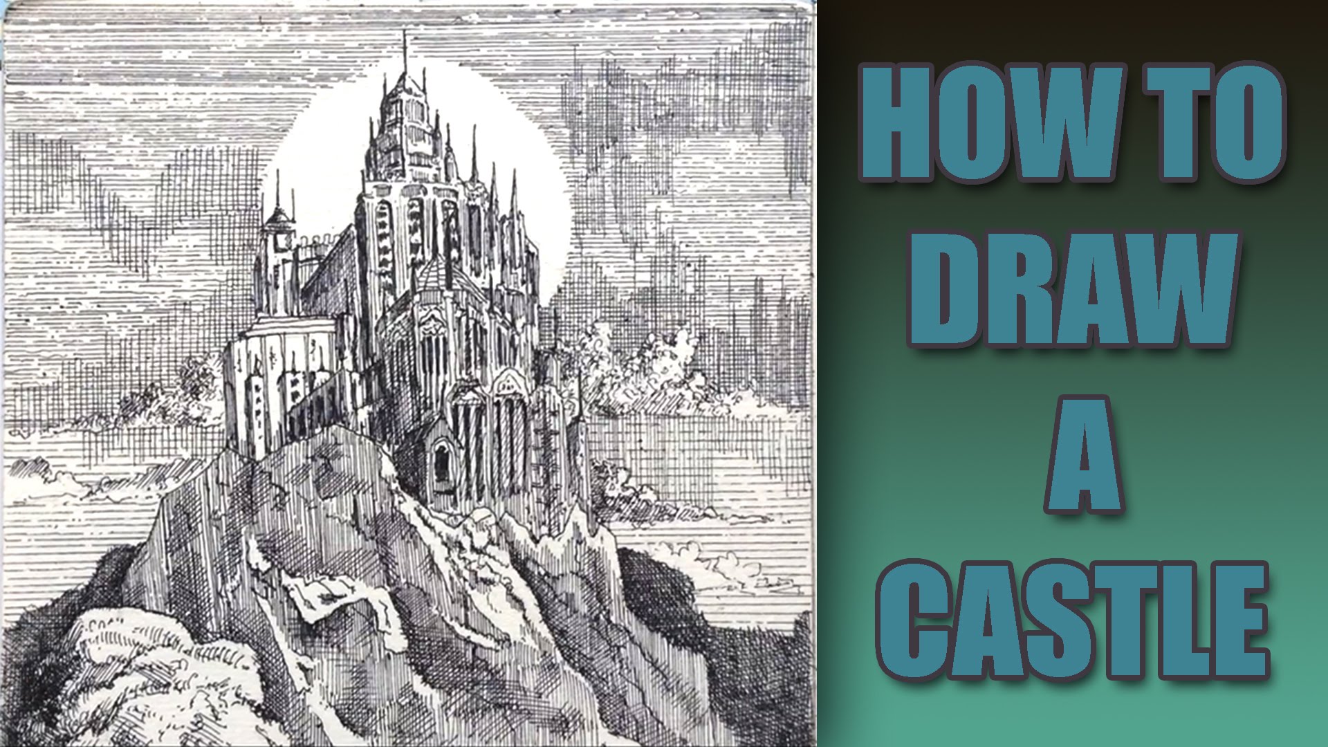 1920x1080 How To Draw A Realistic Castle Pen Amp Ink Process