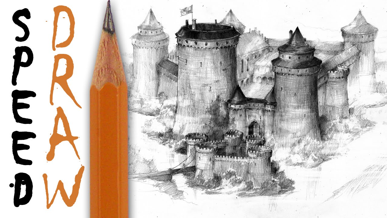 1280x720 How To Draw A Castle