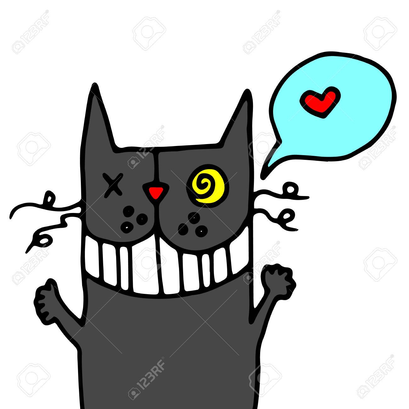 1300x1300 Cat Animal Contour Drawing Creative Kitten Pet, Funny And Furry