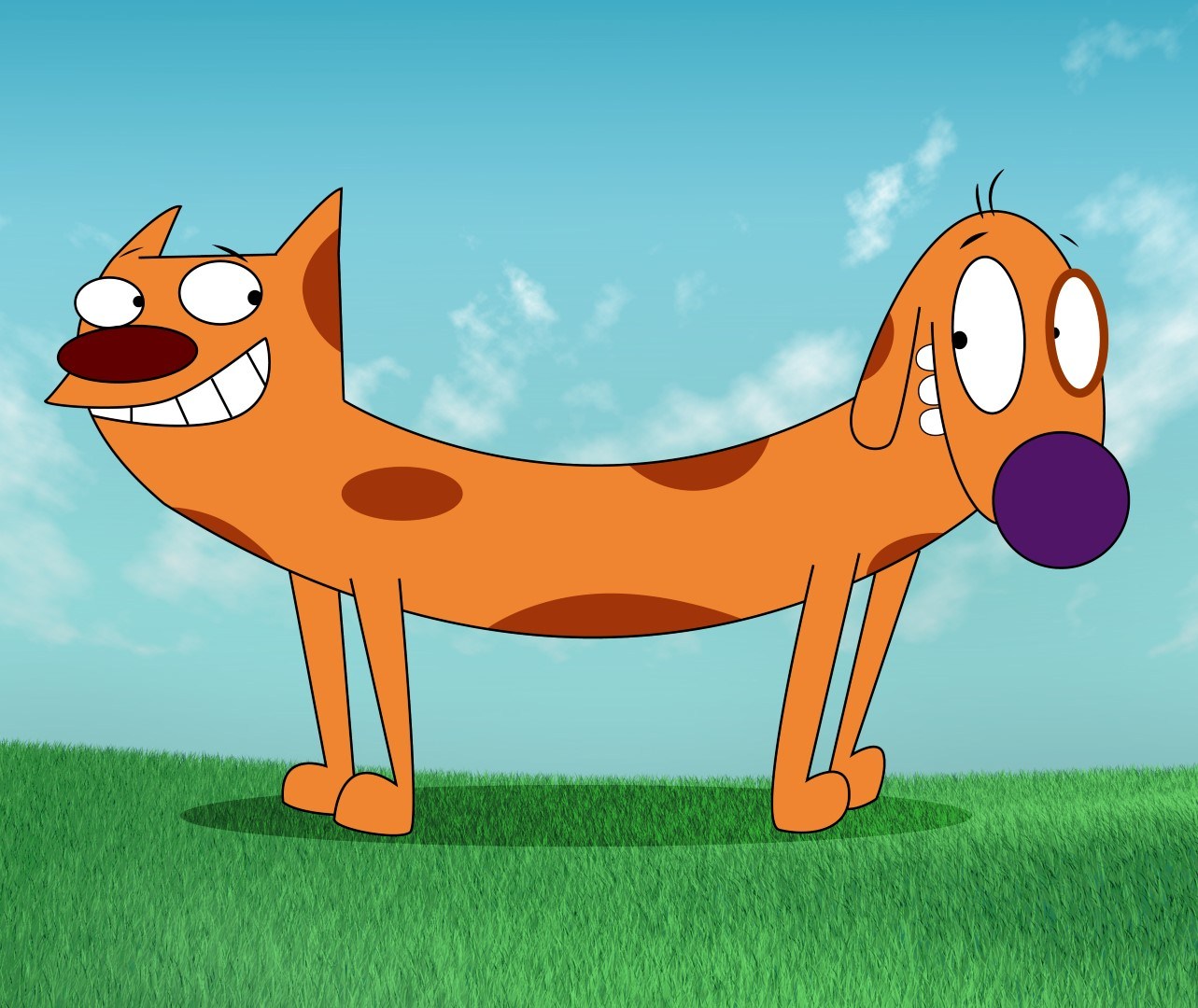 1283x1080 How To Draw Catdog Step By Step