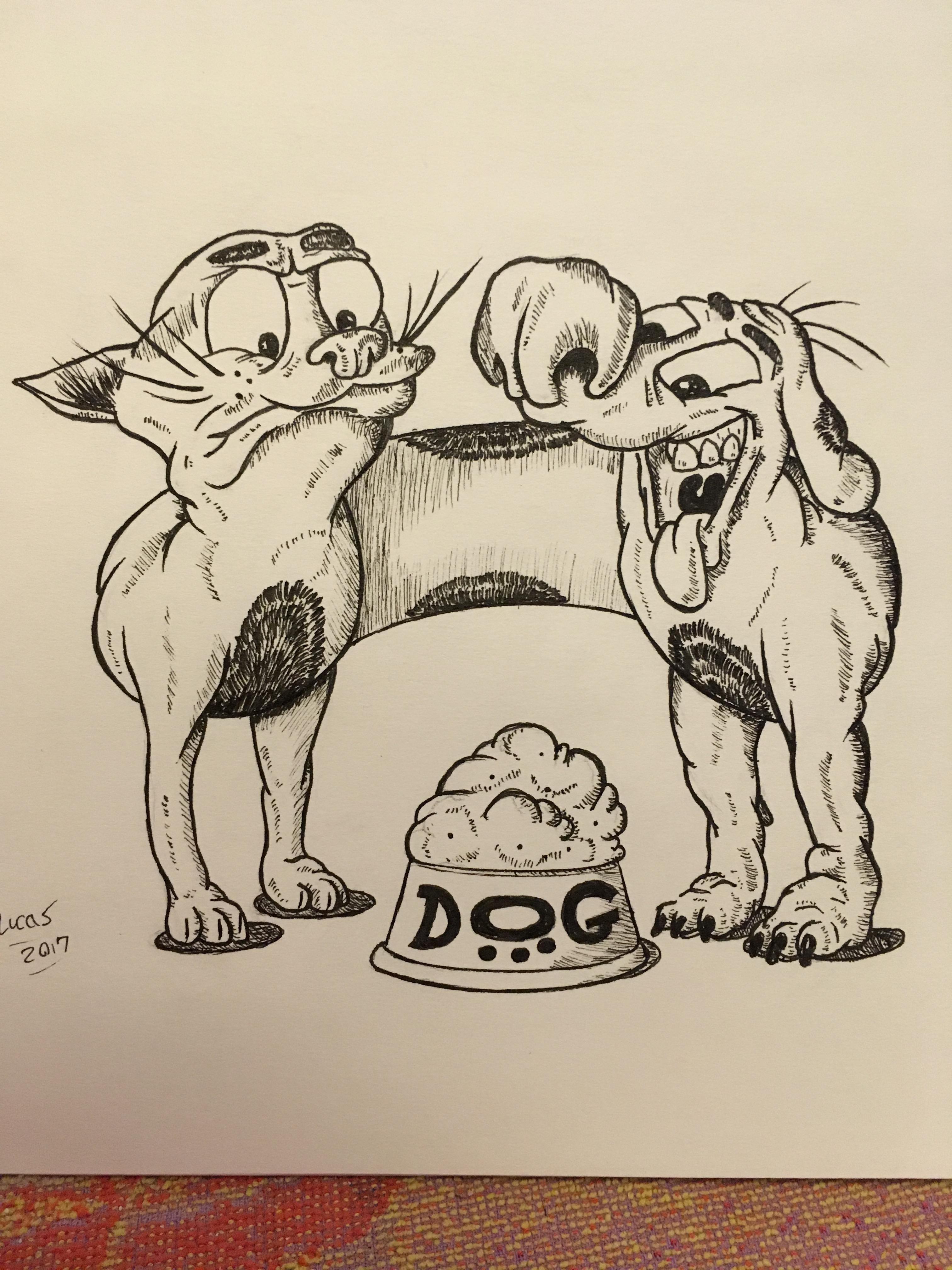 3024x4032 I Drew Cat Dog.