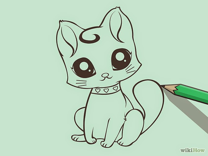 670x503 Drawing Of A Cartoon Cat