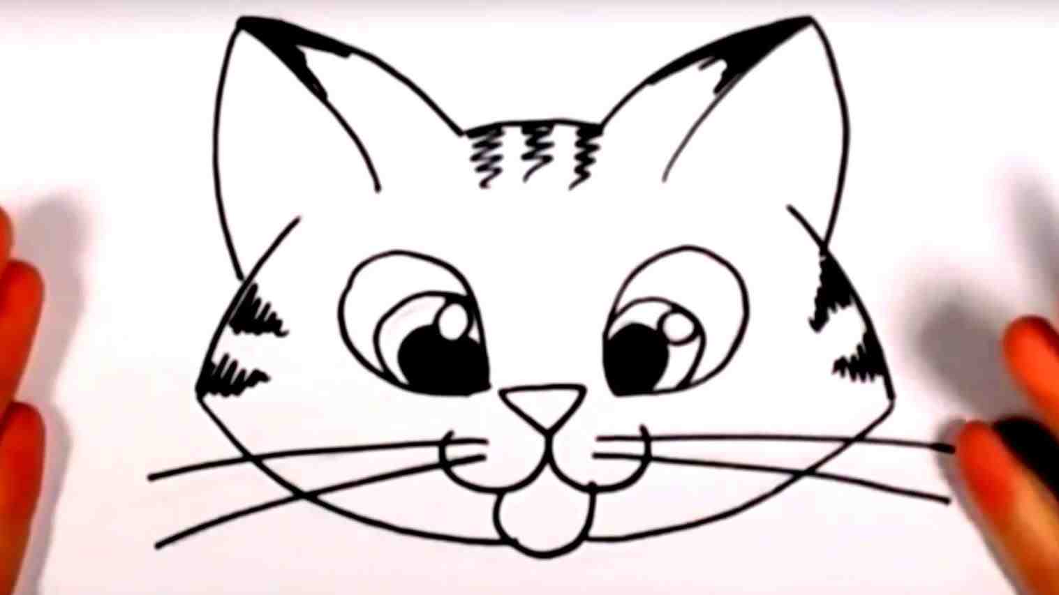 1517x853 The Images Collection Of Art Easy Cat Drawings For Kids How