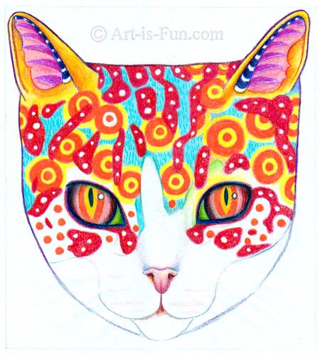 450x498 How To Draw A Cat Learn How To Create A Unique Colorful Cat