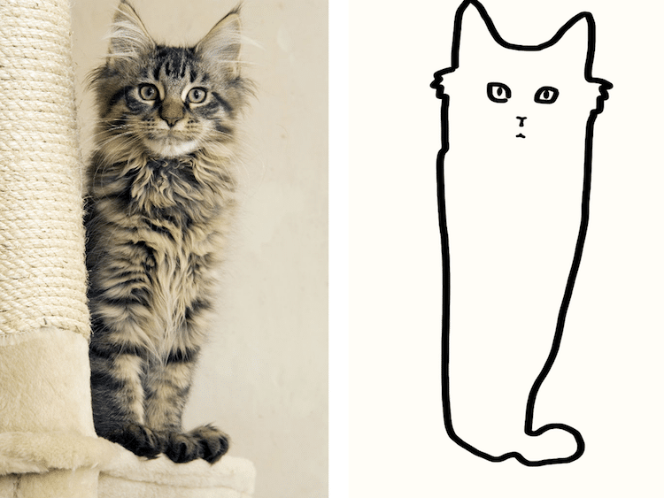 750x563 Minimal Cat Art Is A Subreddit Where People Share Their Simple Cat