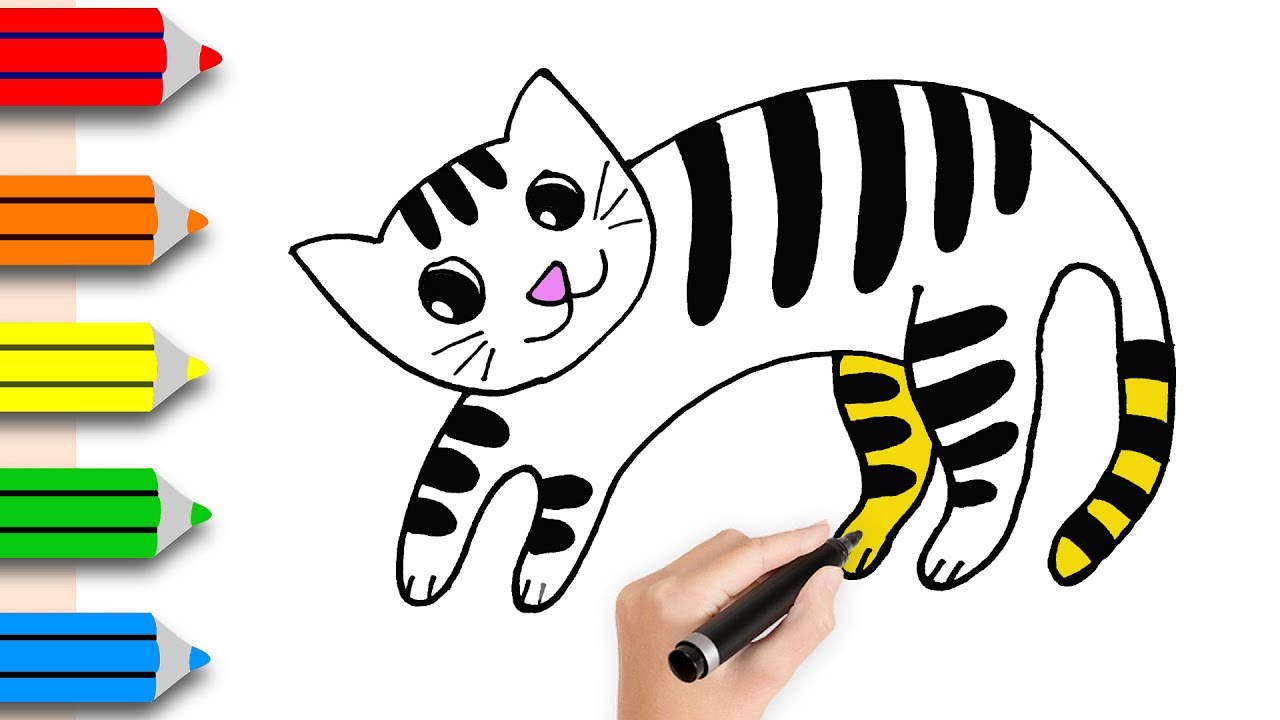 1280x720 Coloring Pages Cat