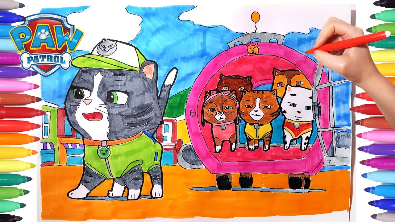 1280x720 Paw Patrol Coloring Pages For Kids Drawing And Coloring Paw