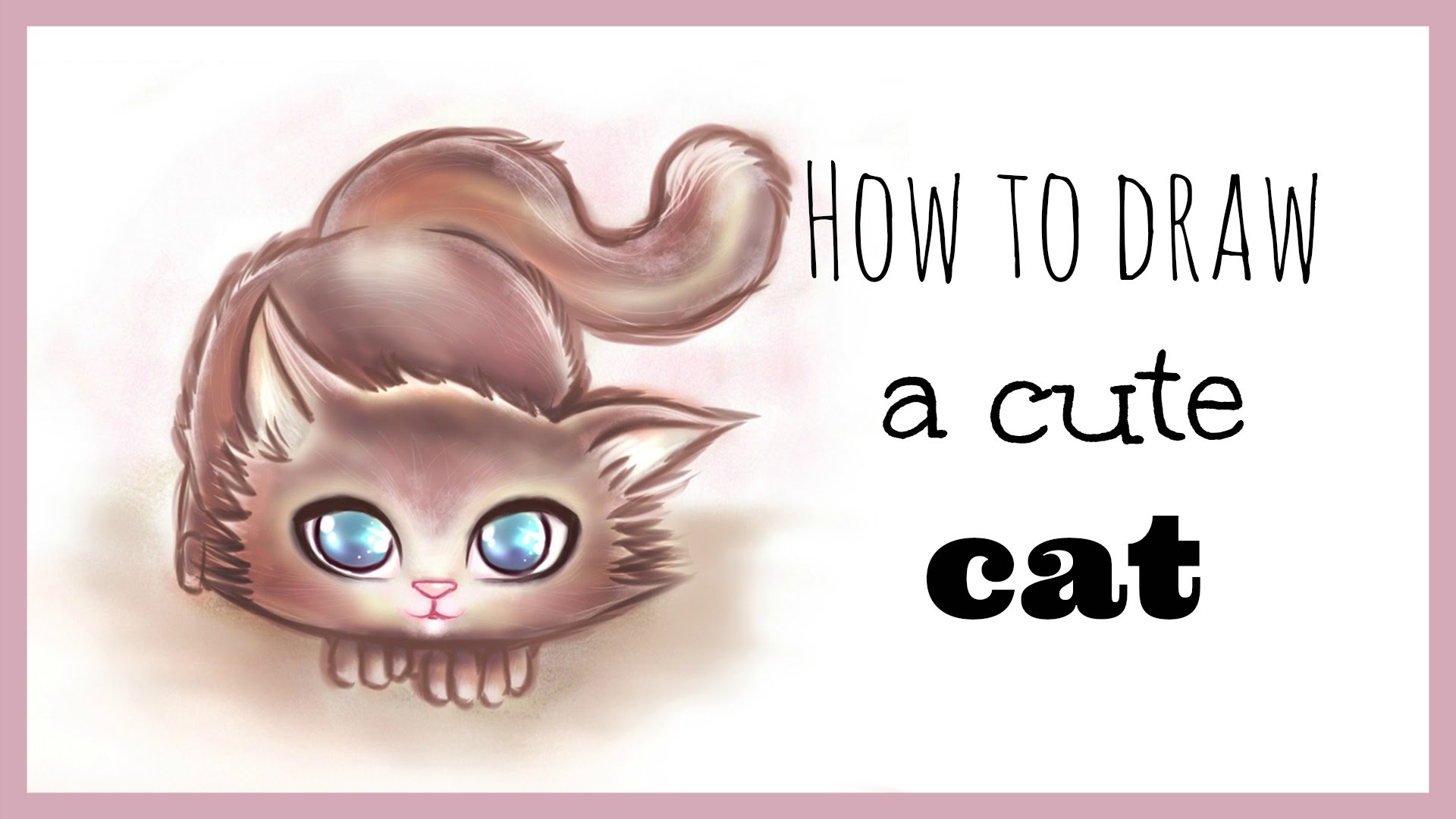 1920x1080 Drawing Tutorial How To Draw And Color A Cute Cat