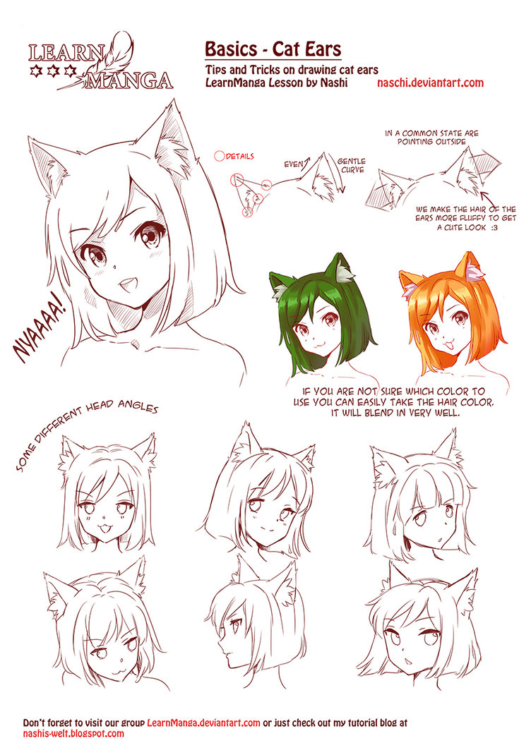 752x1063 Learn Manga Basics Cat Ears By Naschi