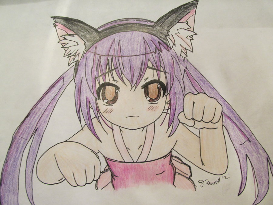 900x675 Girl With Cat Ears 2 By 0llril