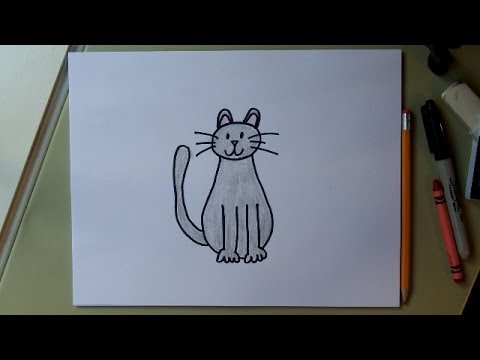 480x360 How To Draw A Cat! Easy Drawing Tutorial For Kids.