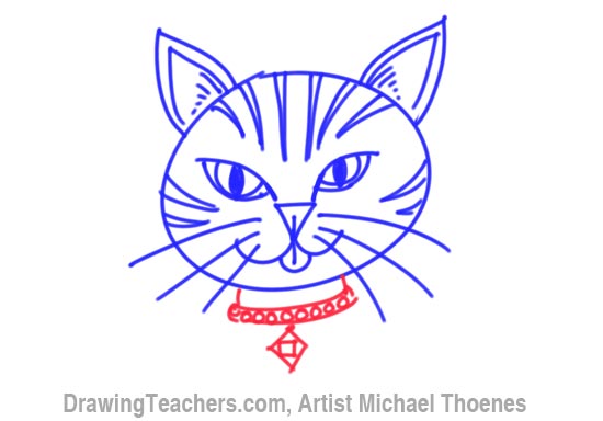 550x384 How To Draw A Cartoon Cat Face
